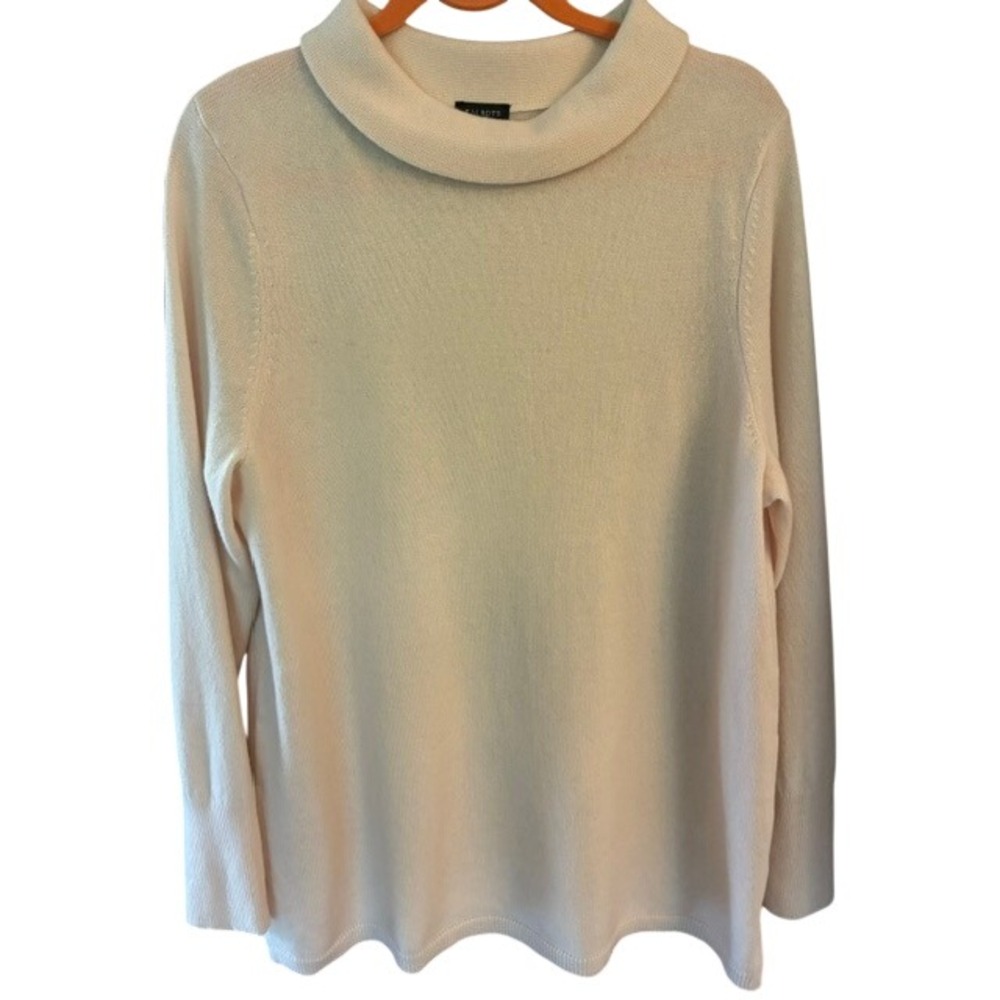 Talbots Sweater Women XL Pink Excellent Pure Cashmere Roll Neck Pullove